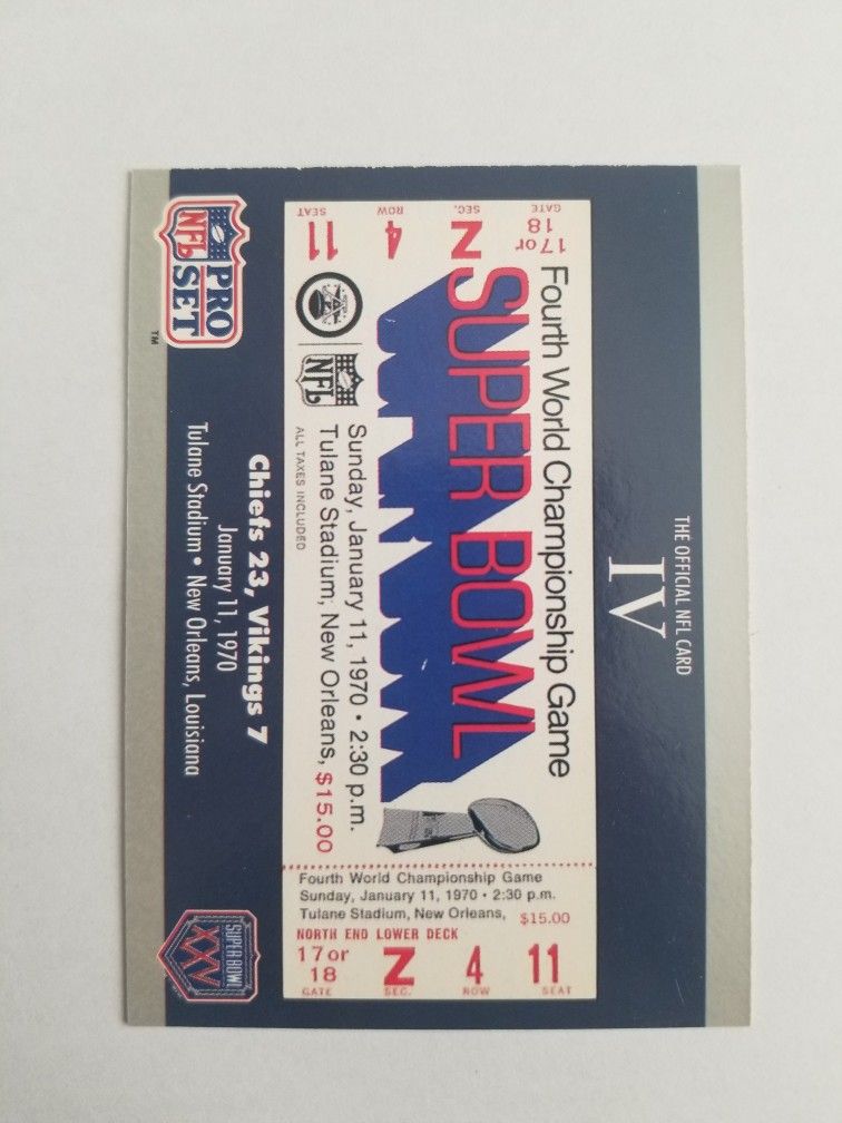 Superbowl 1970 Sports Card Collectable