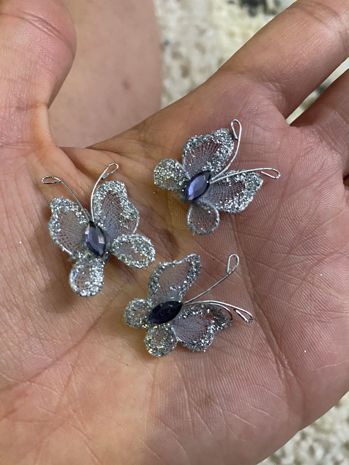Craft/ Decoration Silver Butterflies. 30 Packets . 12 Butterfly /packet