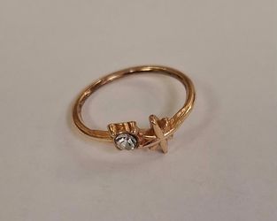 Gold Celestial Themed Bypass Ring