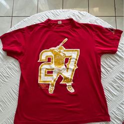 1991 Angels Mike Trout Red T Shirt XL