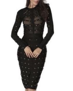 Knee Length Dress (Mesh Top)