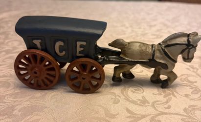 Dept. 56 Cast Iron Horse and Ice Carriage