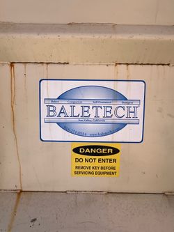 Used Baletech V-60 Vertical Cardboard Baler – Commercial Recycling Compactor