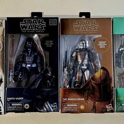 4 Carbonized Star Wars Black Series Figures