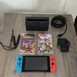 Nintendo Switch Bundle – Great Condition + 2 Games!