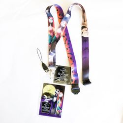 Disney Nightmare Before Christmas Jack & Sally Lanyard