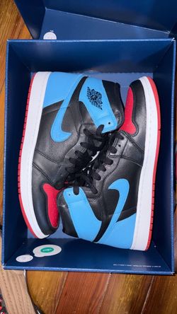 Air Jordan 1 High Black Blue Red Sneakers