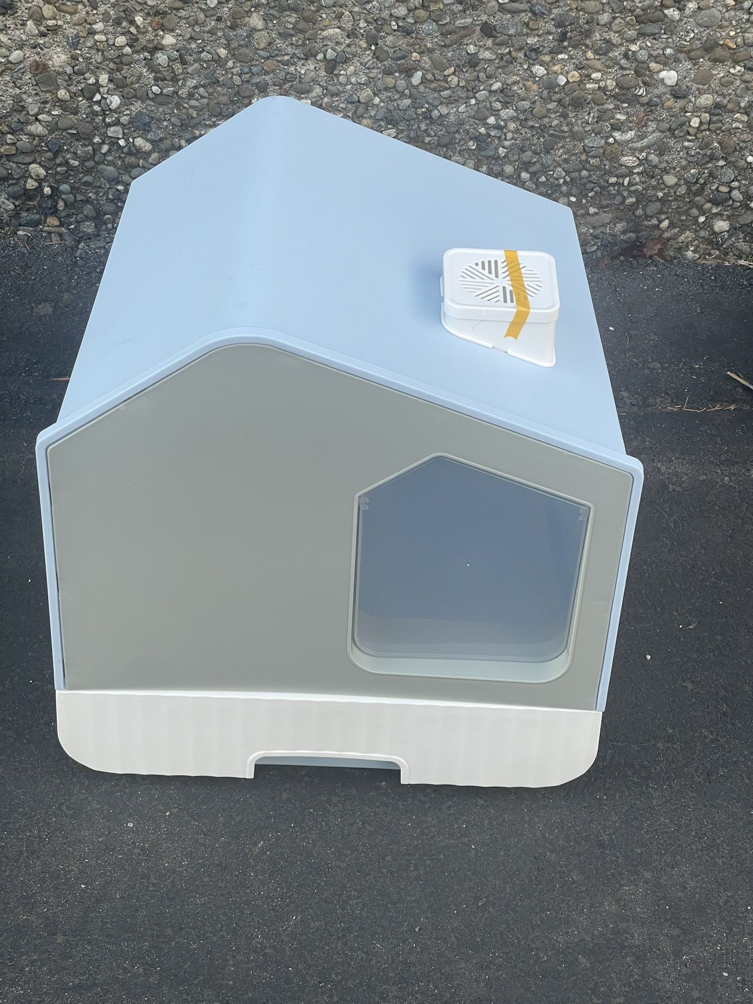 Cat Litter Box Grey / Blue
