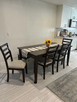 Espresso brown wooden table