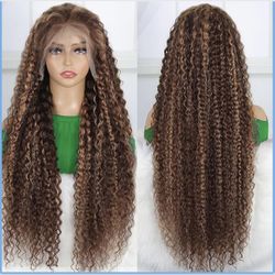 Brand New 13x6 Highlight Lace Front Wig Human Hair 20 inch
