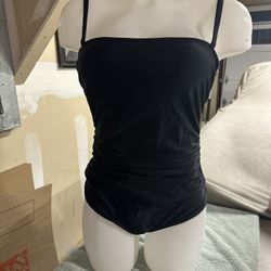 Black One Piece Swimsuit Med