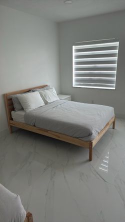 Queen Bed + Mattress + Pillows + Bedding – Complete Setup