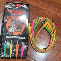 Pig Hog Pig Patch 3.5mm Mono Synthesizer Patch Cables, 4-Pack of 36 Pig Hog Pig Patch 3.5Neon Cables