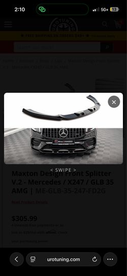 Mercedes glb front lip