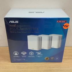 ASUS ZEN WIFI BT6 WORRY-FREE SMART HOME MESH BE9400 TRI-BAND WIFI 7 MESH.