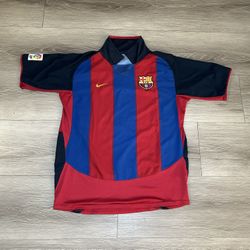 Vintage Nike Fc Barcelona 2003/04 Home Football Shirt Soccer Jersey Size XL