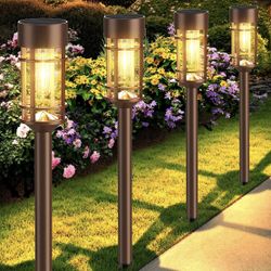 8 Pack Solar Outdoor Lights ص