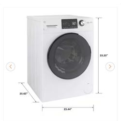 General Electric 2,4 Cu Ft Compact White 120_volt Ventless Electric  All In One Wacher  Dryer Combo
