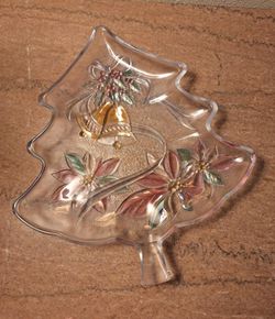 Mikasa Crystal Christmas Tray 