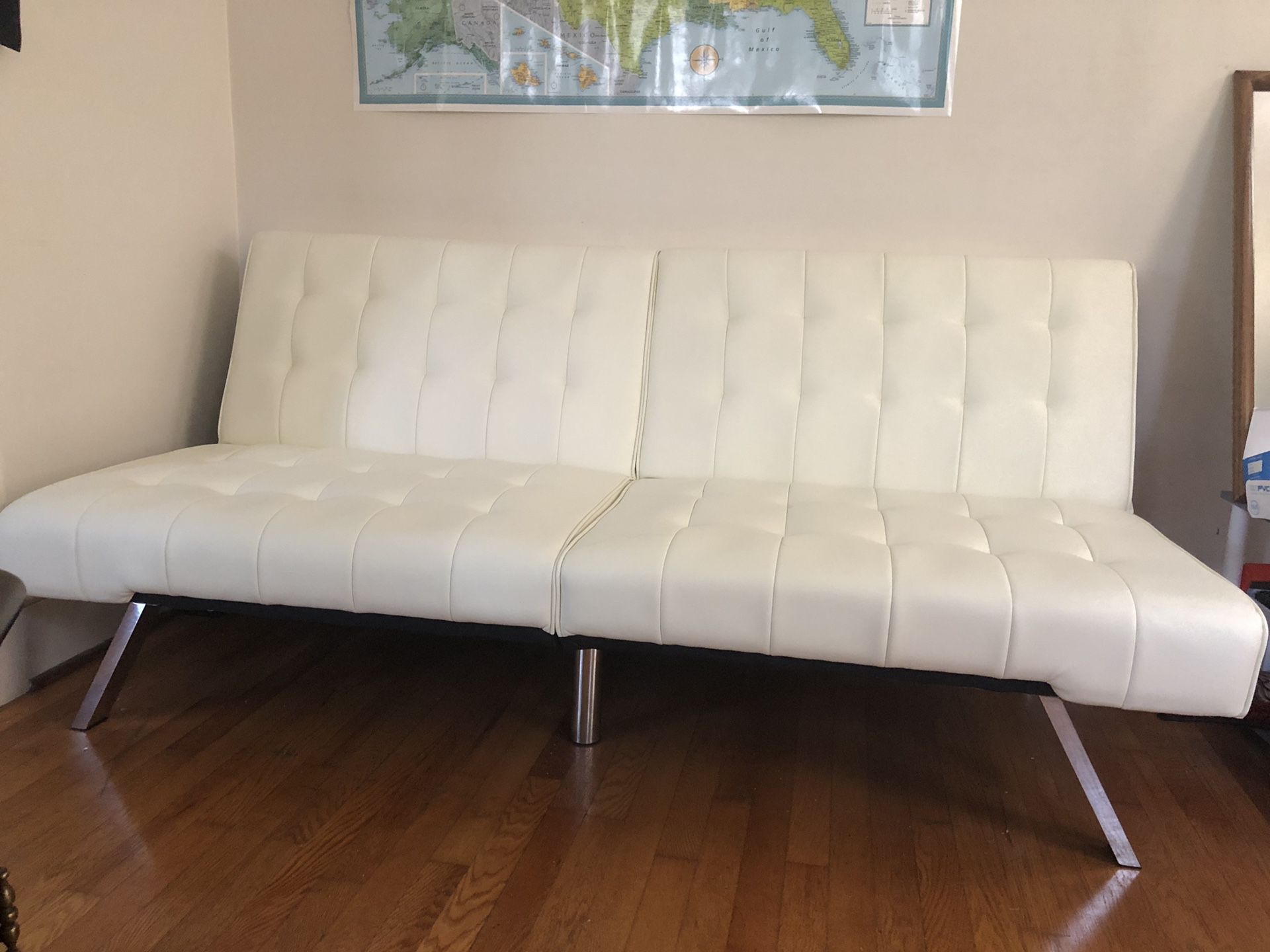 Convertible Faux Leather Futon/Sofa (cash and pick up only)