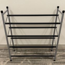 4-Level METAL Expanding SHOE RACK - 27"H x 24"W (expands to 44"W) - UNASSEMBLED - prices as posted (Unassembled vs. Assembled) are firm.