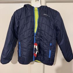 Boys Jacket Sz 10/12 reversible Eddie Bauer