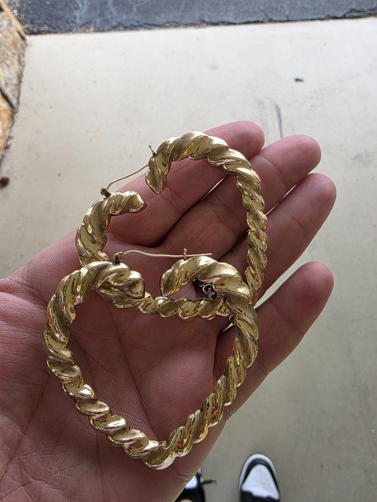 14k Gold Bamboo Heart