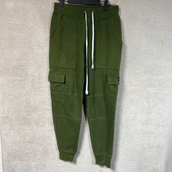 Raised By Wolves Cargo Sweatpant Joggers Mens Small Green 29x28