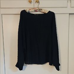 Zara Nay Blue Long Sleeve Top