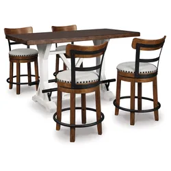 Valebeck Counter Height Dining Table and 4 Barstools Exceptional Quality