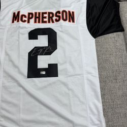 Evan McPherson Signed Autograpn Custom Jersey- Metabilia Coa- Cincinnati Bengals