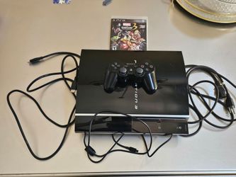 PlayStation 3 PS3 Fat Console CECHK01 80GB With Cables & Controller Tested