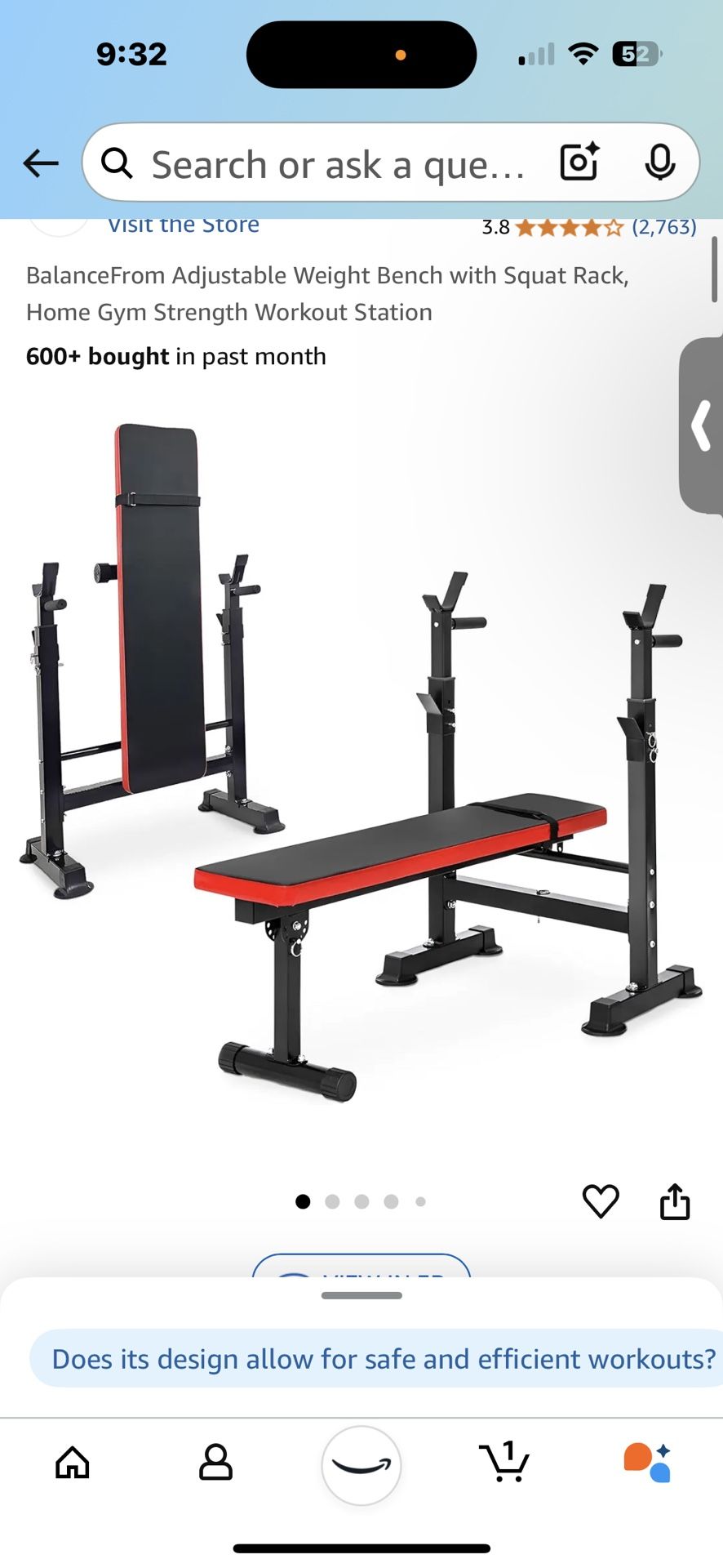BalanceFrom Adjustable Weight Bench