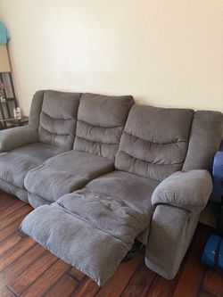 Tulen Gray Reclining Sofa