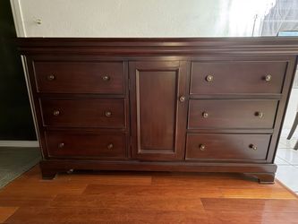 Traditional Dark Wood Dresser / Storage Cabinet