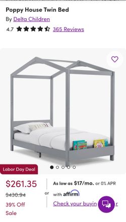 Delta Children's House Bedframe, twin, including mattress and bedding set