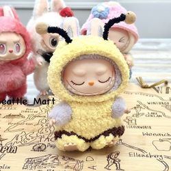 Handmade Bumblebee Outfit for The Monsters Labubu Small Plush Doll