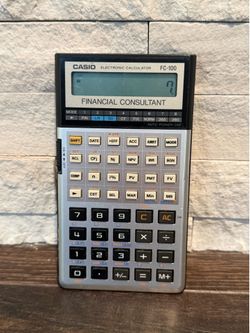 Casio FC-100 Financial Consultant Calculator - Vintage Made in Japan Works Great