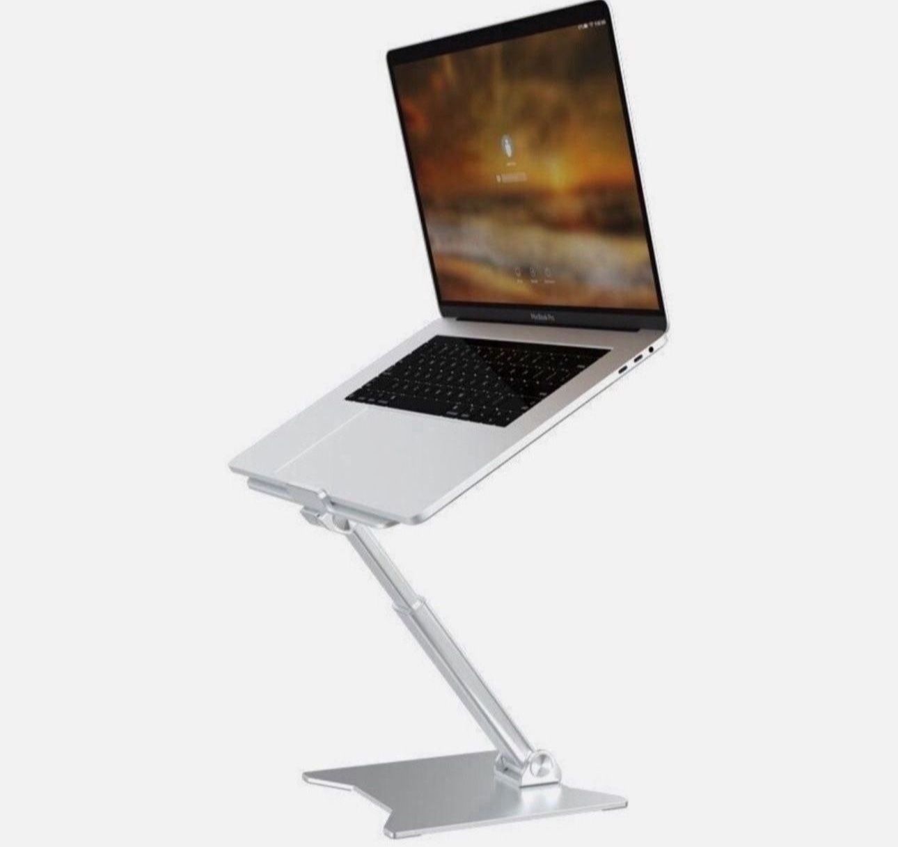 Laptop Stand Smart Phone Portable Adjustable - MacBook HP Dell 11 - 17 in Silver