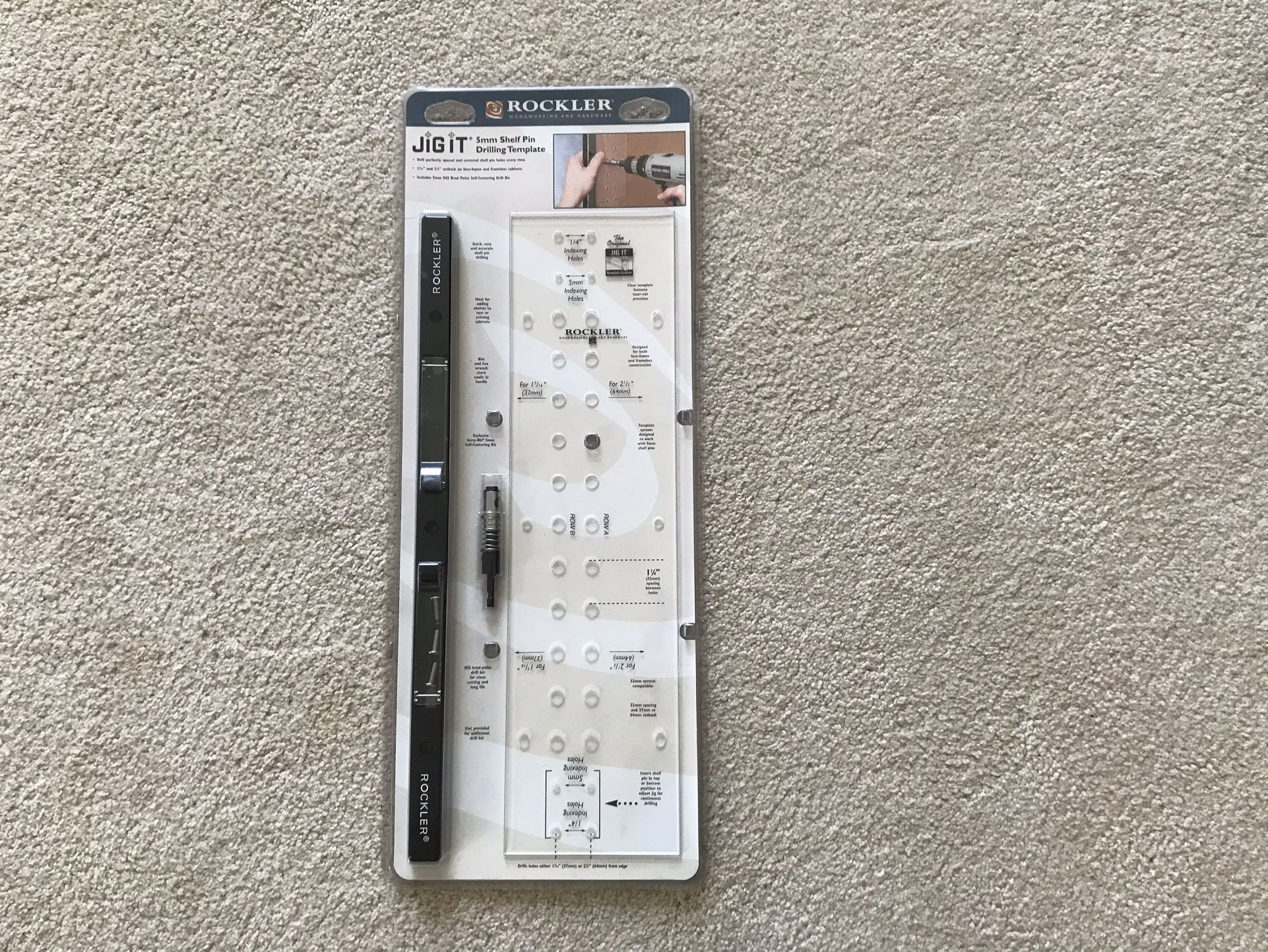 New Rockier Jig It shelf pin drilling template 