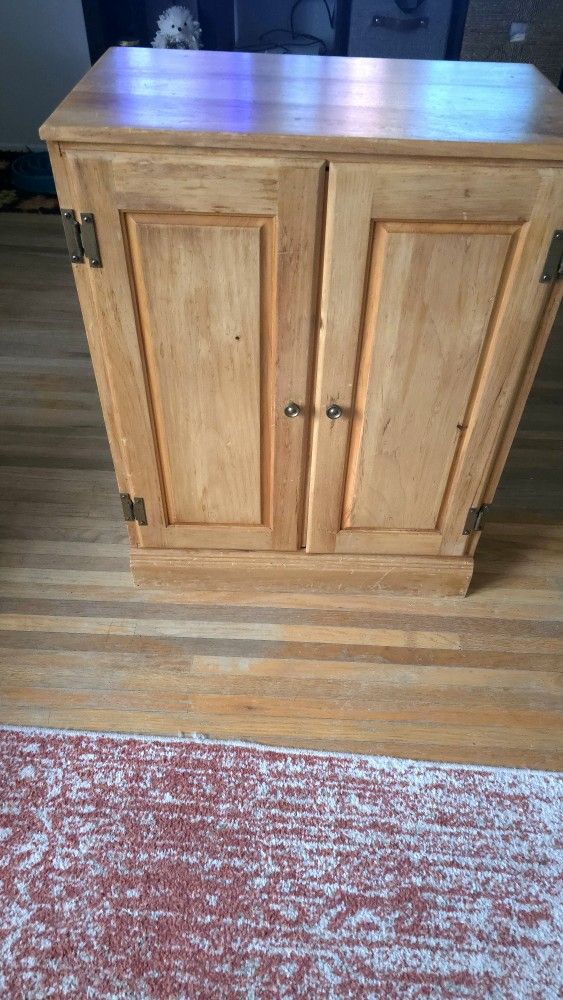 Antique Pine Cupboard / Nightstand / Table