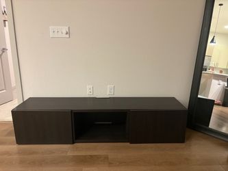 IKEA BESTA tv stand black/brown