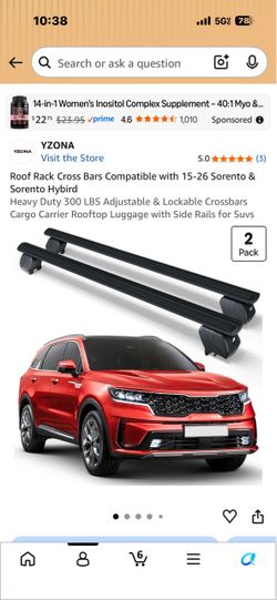 Roof Rack Cross Bars for Kia Sorento