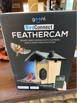 Geeni BirdConnect Feather Cam Smart Bird Feeder w AI Camera