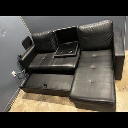 Black Sectional Pull Out 