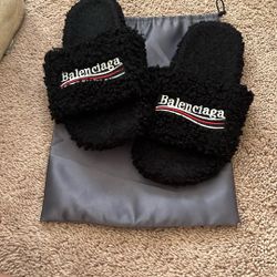 Brand New Balenciaga Fur Sildes