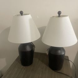 SAFAVIEH 23.5in  Textured Table Lamps Black/espresso 