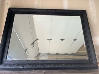 Decorative faux framed mirror