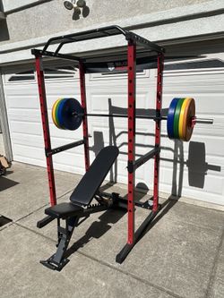 Heavy Duty Squat Rack And Bench Combo 