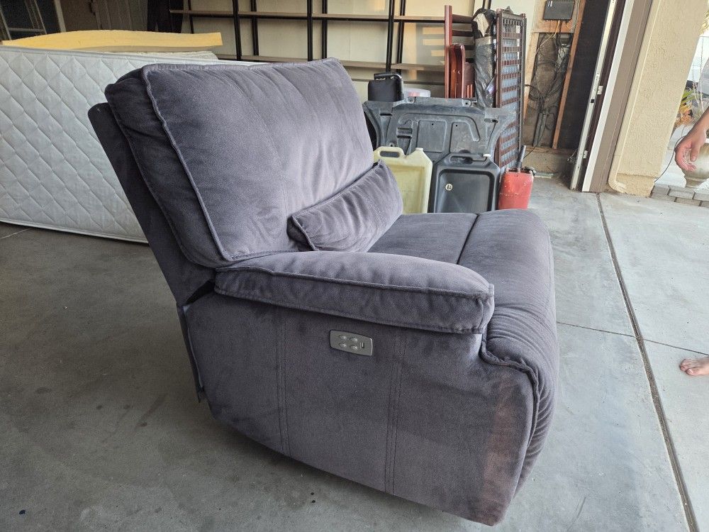 Power Recliner Sectional 1 Piece Only - Gray Fabric - Super Comfy!